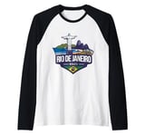 Rio De Janeiro Brazil Souvenir Memorabilia Brazilian Proud Raglan Baseball Tee