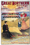 TR62 Vintage 1904 Whitsuntide Excursions Great Northern Railway British Travel Poster Re-Print - A3 (432 x 305mm) 16.5" x 11.7"