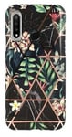 Huawei P30 Lite Skal Marmor Monstera Jungle Svart