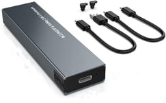 NÖRDIC Eksternt lagringsskap M.2 NVMe og SATA SSD for USB-A og USB-C M-Key B-Key og B+M Key UASP 2280 2260 2242 2230