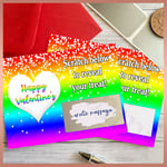 10 x DIY Gay Lesbian LGBT SCRATCH CARDS VALENTINES DAY Pride Love Coupons Gift