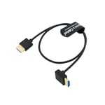 Cable HDMI 8K 2.1 haute vitesse pour Atomos Ninja V Moniteur droit vers vers le bas Cordon HDMI pour Z CAM E2, pour Sony FS5 | FS7| A7S3 Appareils Photo 19,7 pouces | 50CM