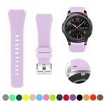 20 mm 22 mm band för Samsung Galaxy Watch 4/6/Classic/5/ pro/3/active 2/Gear s3/S2 silikonarmband Huawei GT/4/2/GT2/3 Pro -rem lilac 24 20mm