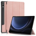 Samsung Galaxy Tab S9 FE Plus Tri-fold stativ Etui - Rosa