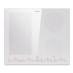 Induction Hob 60 cm Hot Plate Electric Cooker 4 Zones Hybrid 7200 W Touch White