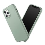 RHINOSHIELD Case Compatible with iPhone 12 Pro Max | SolidSuit - Shock Absorbent Slim Design Protective Cover with Premium Matte Finish 3.5M/11ft Drop Protection Changeable Camera Rings - Sage Green