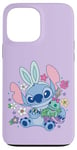 Coque pour iPhone 13 Pro Max Disney Lilo & Stitch Cute Easter Bunny Stitch and Scrump