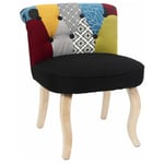 Paris Prix - Fauteuil Patchwork Design 'Eleonor' 68cm Multicolore