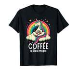 Coffee Is Real Magic Funny Unicorn Rainbow Women T-Shirt