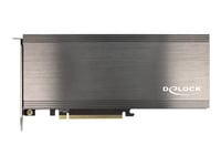 Delock Pci Express 4.0 X16-Kort For 4 X Intern Nvme M.2 Key M Med Kjøleribbe Og Vifte - Bifurkasjon