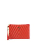 19V69 ITALIA Women's Clutch Red V613 52 Sauvage Ginger Bag Made in Italy, 28x20x2 cm