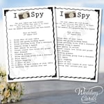 2 x Wedding I Spy Game Photo Kids Table Activity Favour Personalised Cards Child