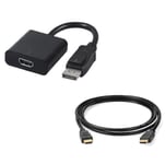 Adaptateur convertisseur Display port vers HDMI + Câble HDMI 2 mètres - Straße Tech ®