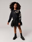 smALLSAINTS All Saints Girls Dragon Sweatshirt - Black, Black, Size Age: 7-8 Years