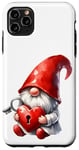 Coque pour iPhone 11 Pro Max Love Gnome And Red Heart Lock With Key For Valentines Day