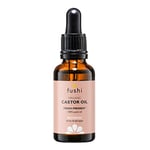 Fushi Organic Castor Oil - 30ml 100% Pure Cold & Fresh-Pressed For Dry Skin & Hair Growth, Eyelashes & Eyebrows Hexane Free Food-grade for inner health Sustainably Sourced