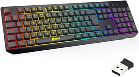 Chroma Spain Clavier Gamers Qwerty Wireless - Haute Performance - Sans Filaire Clavier Éclairé Chromatique Gaming Noir Rgb Pc Windows Mac Ps4 Xbox One [ Nouvelle Version ][Cla170865]