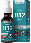 Vitamin B12 Spray 2500mcg 59ml High Strength Supplement Natural Berry Flavour