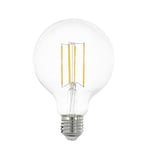 Eglo Ampoule LED globe E27, lampe classique, éclairage rétro, 8 watts (correspond à 75 watts), 1055 lumens, blanc chaud, 2700 Kelvin, ampoule Edison G95, Ø 9,5 cm