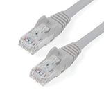 StarTech.com Câble réseau Cat6 Gigabit UTP sans crochet de 15m - Cordon Ethernet RJ45 anti-accroc - M/M - Gris (N6PATC15MGR)