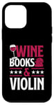 Coque pour iPhone 12 mini Livres sur le vin et le violon rouge