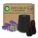 Air Wick Diffuseur d’huiles Essentielles Essential Mist + 2 Recharges Parfum Lavande et Camomille