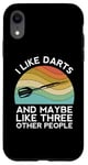 iPhone XR I Like Darts Cricket Dart 501 Beer Retro Funny Throwing Game Case