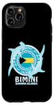 Coque pour iPhone 11 Pro Requin Marteau Bimini Îles Bahamas Drapeau des Bahamas