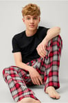 Ellos Collection - Pyjamasbyxor Henry i flanell - Röd