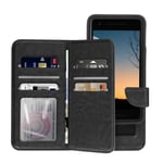 Etui Smartphone 5,3 à 5,5'' Portefeuille Mutirangements Caméra Slide noir