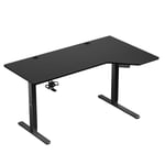 Sit-Stand Desk HUZARO HERO 9.1 Svart, Spelbord, Elektrisk, Speldator, Kolpanel, Ergonomisk, Gamer, Spel