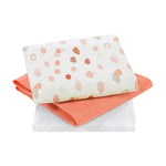 Clevamama Langes Mousseline de Bambou - Coral (Set de 3)