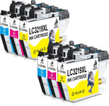 Lc3219Xl Lc3217Xl Couleur Cartouche D'Encre Pour Brother Lc3219 Xl Lc3217Xl Compatible Avec Brother Mfc-J5330Dw Mfc-J5335Dw Mfc-J5730Dw Mfc-J5930Dw Mfc-J6530Dw Mfc-J6930Dw Mfc-J6935Dw¿6Pk¿[Q996]