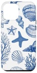 iPhone 12 Pro Max Blue Seashell Coastal Summer, Starfish, Women Case