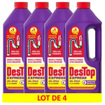 DESTOP Lot de 4 D¿boucheurs Gel Express- 4 doses Flacon de 950ml