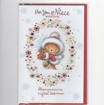 Niece Christmas card Colour inside With love Simon Elvin card