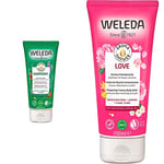 WELEDA - Gel Douche Bien-Être Aroma Harmony - Aux Huiles Essentielles - Formule 100% Naturelle - Tube 200 ml & Crème de Douche Harmonisante Aroma Love - Aux Huiles Essentielles - Tube 200 ml