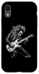 Coque pour iPhone XR Skeleton Guitar Guy Rock And Roll Band Rock On