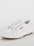 SUPERGA  2750 Leather Plimsoll, White, Size 6, Women