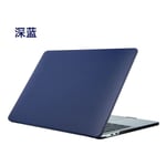 Convient Pour Macbook15.6 Apple Notebook Leather Computer Case Por13.3 Matte Wood Grain Flash Gold Protective Case-Dark Blue- 11.6 Air (A1370/A1465)