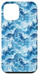 iPhone 12 mini Vibrant Blue Sea Ocean Wave White And Blue Case