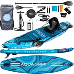 Aqua Spirit Barracuda ISUP/Kayak Inflatable Stand Up Paddle Board 2024 | 10'6x32”x6” | Complete Conversion Kit with Paddle, Backpack and more accessories | Adult Beginner/Expert | 2 Year Warranty