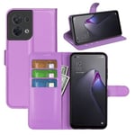 Oppo Reno8 5G Pu Wallet Case [Purple]