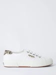 Superga Cotu Leopard Canvas Trainers, White/Multi