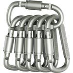 6-pack aluminium D-ring karbinhake, lätt men stark, EJ