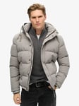 Superdry Everest Short Hooded Puffer Jacket, Alloy Grey