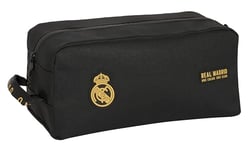 Safta Real Madrid 3ème équipement – Sac à Chaussures Moyen, Multifonction, Sport, extrascolaire, Football, Confortable et Polyvalent, 34 x 18 x 15 cm, Noir, Noir, Estándar, Décontracté