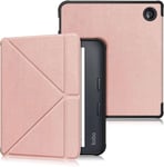 Étui Pour Liseuse Kobo Libra Couleur 7" 2024 Avec Supports Magnétiques - Coque En Tpu Souple Avec Fonction Veille/Réveil Automatique - Or Rose[Com301374]