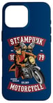 Coque pour iPhone 16 Pro Max Lunettes de moto western steampunk avec chapeau haut-de-forme