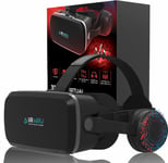 Casques De Réalité Virtuelle (Vr) Avec Écouteurs Intégrés, Compatible Android Et Ios, Pour Téléphones De 4.7''-7'' Avec Distance Focale De 37.5 À 46.5 Mm, Pour Jeux Et Vidéos (Vmr1000e)